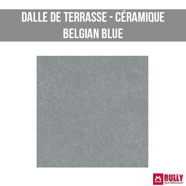 Dalle de terrasse ceramique belgian blue