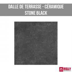 Dalle de terrasse ceramique stone black