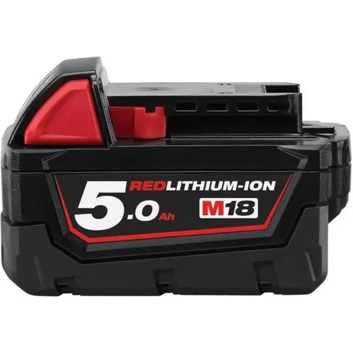 Milwaukee m18b5 5 0ah batterie lithium ion rouge