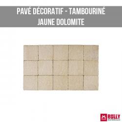 Pave decoratif tambourine jaune dolomite 1