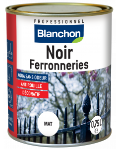 Peinture noir de ferronnerie ext mat pot de 750ml